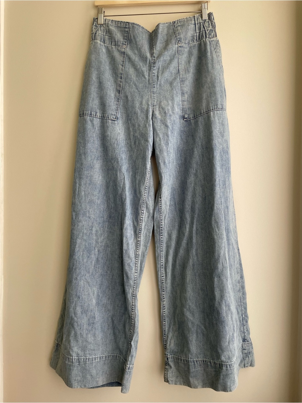 We The Free Breezy Denim Pull On Wide Leg Baggy Jeans